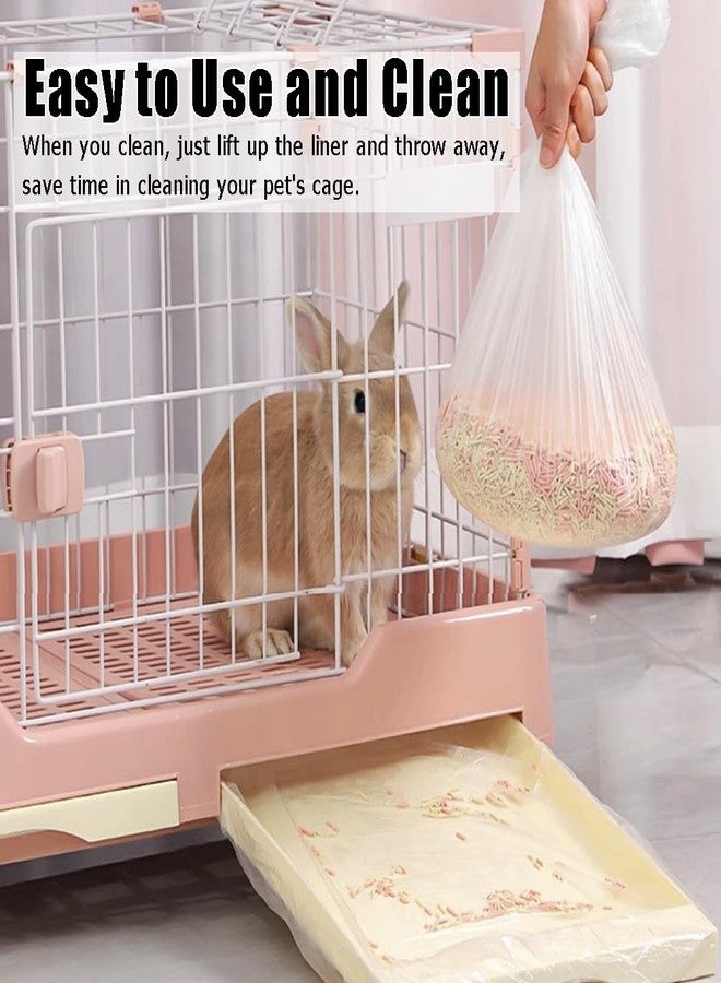 Ouliget Disposable Rabbit Cage Liner Bag with Elastic,Portable Large Size Pet Litter Box Tidy Bags,Small Animal Universal Toilet Film for Bird Hamster Cat Hedgehog,50 Pieces - Image 3